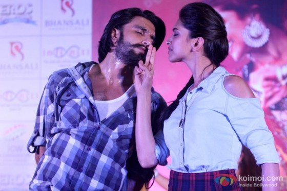 Ranveer Singh and Deepika Padukone at an event