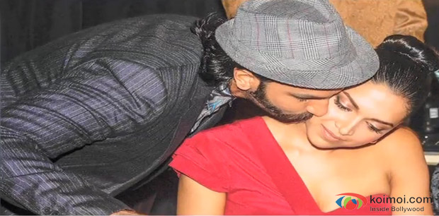 Ranveer Singh and Deepika Padukone at an event
