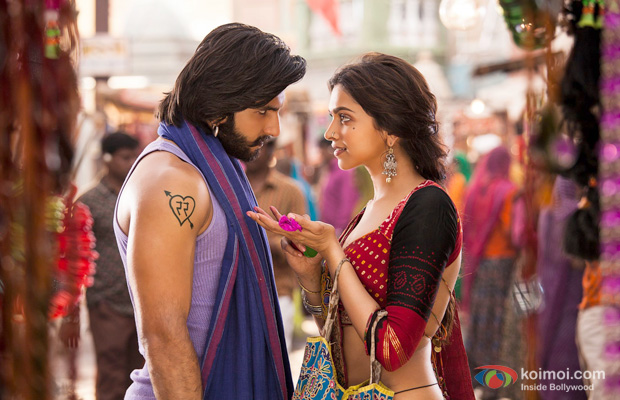 Ranveer Singh and Deepika Padukone in a still from Ramleela