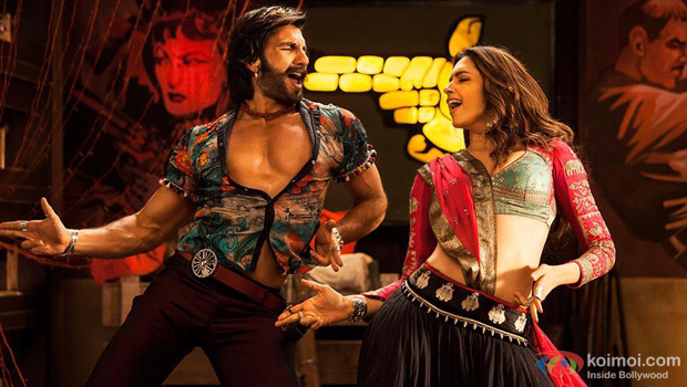 Ranveer Singh and Deepika Padukone in a still from Ramleela
