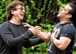 Salman & Sajid on the Sets of Kick