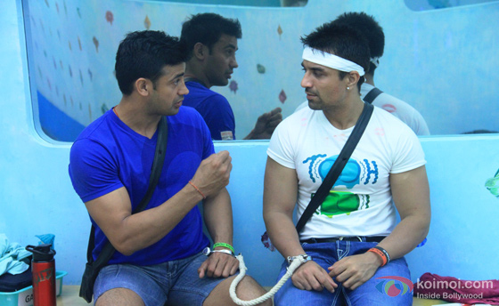 Sangram Singh and Ajaz Khan in Bigg Boss 7