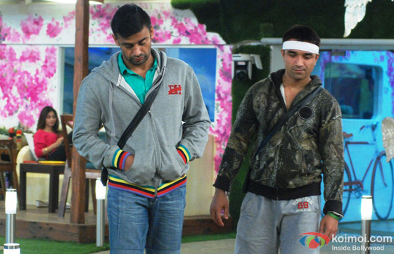 Sangram Singh and Ajaz Khan in Bigg Boss 7