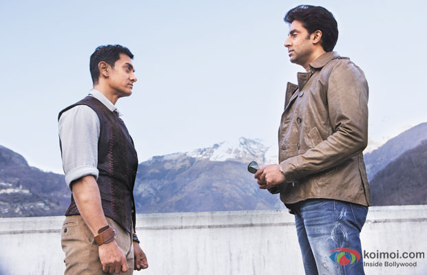 Aamir Khan and Abhishek Bachchan in a still from Dhoom 3 Aamir Khan and Abhishek Bachchan in a still from Dhoom 3