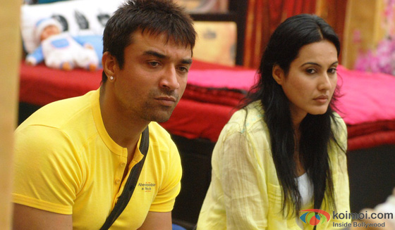 Ajaz Khan and Kamya Panjabi in Bigg Boss 7