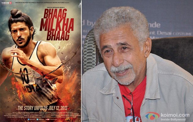 Bhaag Milkha Bhaag Movie Poster and Naseeruddin Shah at an event