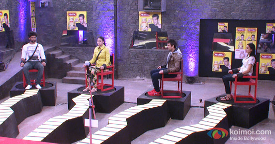 Kushal Tandon, Gauhar Khan, Ajaz Khan and Kamya Panjabi in Bigg Boss 7