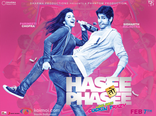 Parineeti Chopra and Sidharth Malhotra in a Hasee Toh Phasee Movie Poster