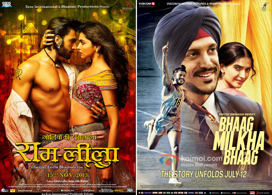 Ramleela and Bhaag Milkha Bhaag movie poster