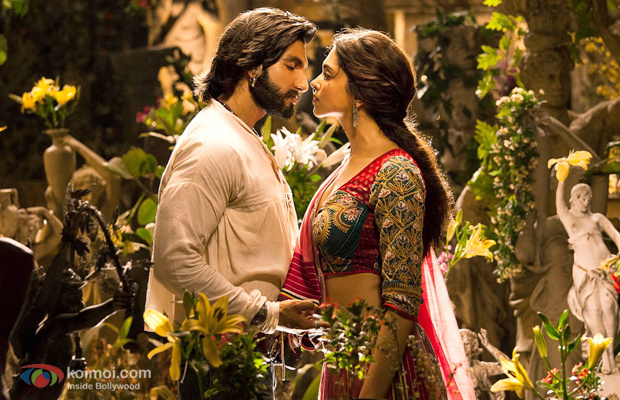 Ranveer Singh and Deepika Padukone in a still from Ramleela