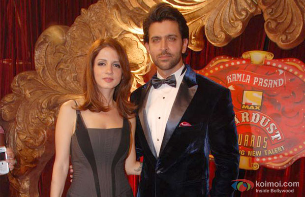 Suzanne Roshan and Hrithik Roshan at an event