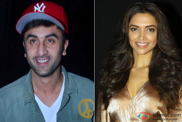Ranbir Kapoor and Deepika Padukone at an event