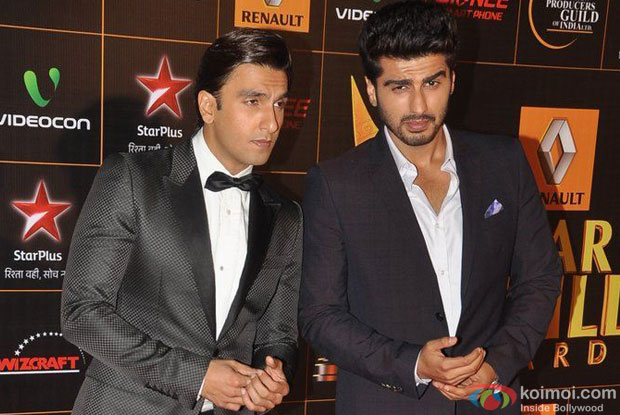 Ranveer Singh and Arjun Kapoor At Star Guild Awards 2014
