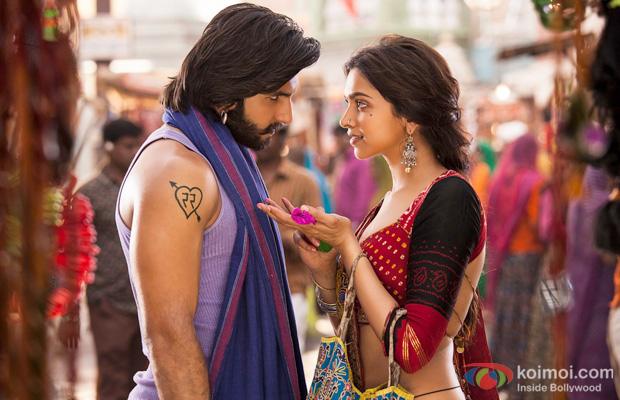 Ranveer Singh and Deepika Padukone in a still from Ramleela