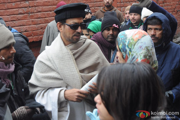 Irrfan Khan and Shraddha Kapoor rehearse their scene, while shooting in Srinagar