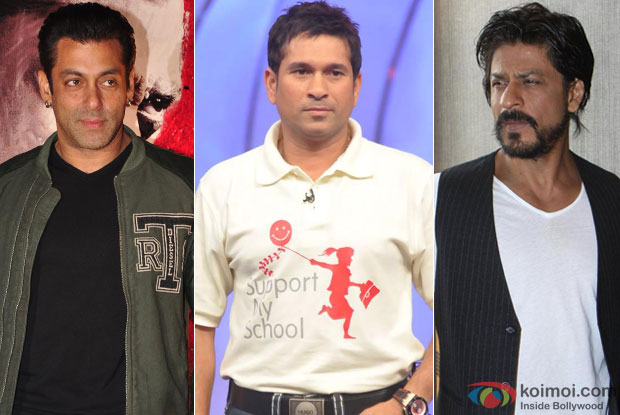 Salman Khan, Sachin Tendulkar and Shah Rukh Khan
