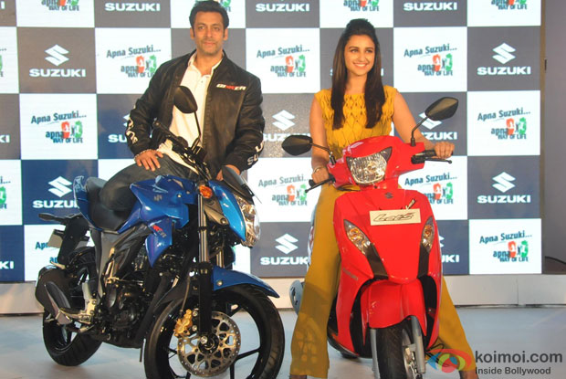 Salman Khan and Parineeti Chopra at an event