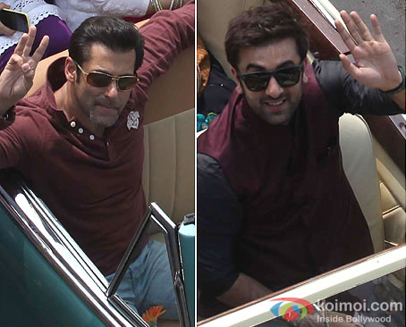 Salman Khan and Ranbir Kapoor at Republic Day Parade