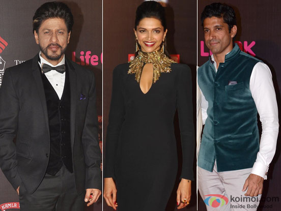Shah Rukh Khan, Deepika Padukone and Farhan Akhtar at the 20th Annual Screen Awards