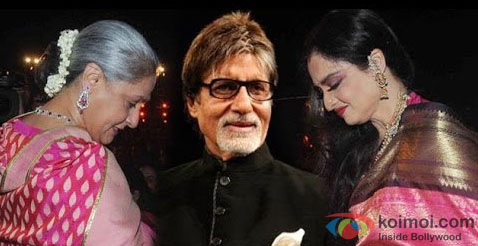 Jaya Bachchan, Amitabh Bachchan and Rekha