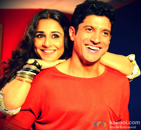 Farhan Akhtar and Vidya Balan in a still from movie 'Shaadi Ke Side Effects'