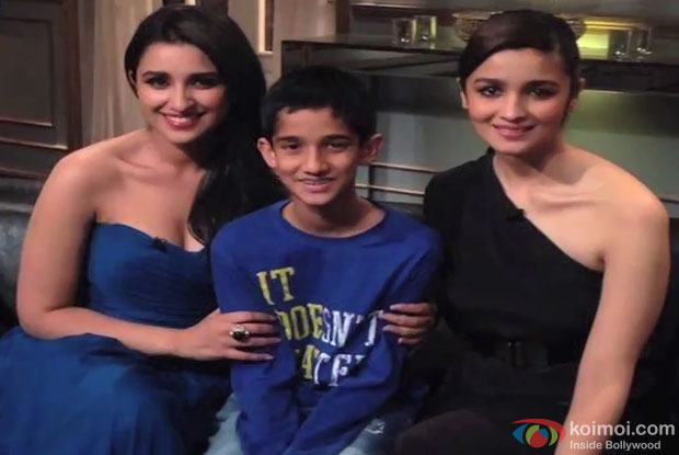 Parineeti Chopra and Alia Bhatt on the sets of 'Koffee With Karan Season 4'