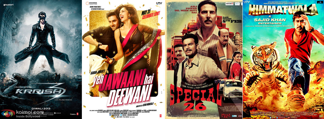 Krrish 3, Yeh Jawaani Hai Deewani, Special 26 and Himmatwala Movie Poster