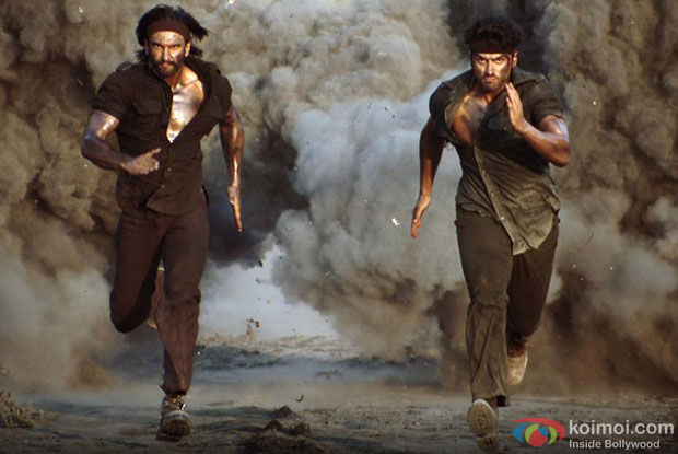 Ranveer Singh and Arjun Kapoor in a still from movie 'Gunday'