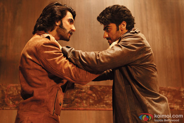 Ranveer Singh and Arjun Kapoor in a still from movie 'Gunday'