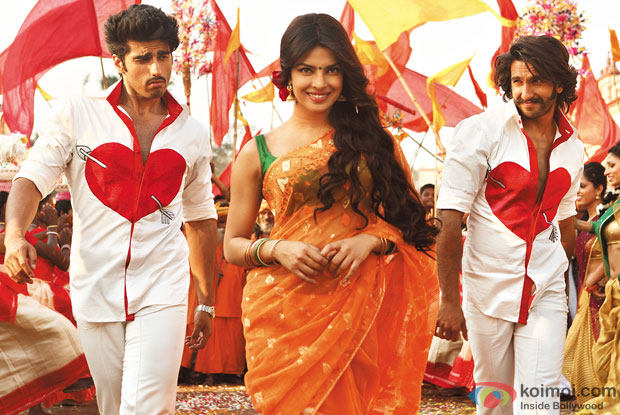 Arjun Kapoor, Priyanka Chopra and Ranveer Singh in a still from movie 'Gunday' Arjun Kapoor, Priyanka Chopra and Ranveer Singh in a still from movie 'Gunday'