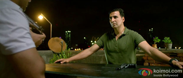Akshay Kumar in a still from movie 'Holiday'