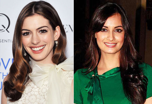 Anne Hathway and Dia Mirza