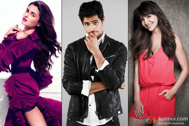 Alia Bhatt, Sidharth Malhotra and Anushka Sharma