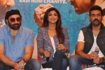 Sunny Deol, Shilpa Shetty and Harman Baweja during the press meet of the film Dishkiyaoon