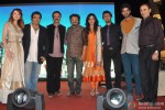 Saidah Jules, Girish Malik, Rajkumar Hirani, Bickram Ghosh, Kirti Kulhari, Sonu Nigam and Purab Kohli during the music launch of film 'Jal'