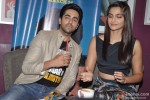 Ayushmann Khurrana and Sonam Kapoor promote 'Bewakoofiyaan' at a Coffee shop Pic 3