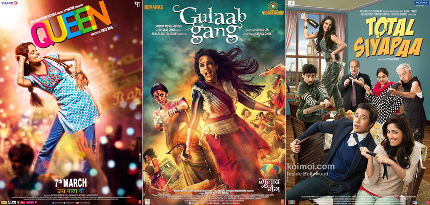 Queen, Gulaab Gang and Total Siyapaa Movie Poster