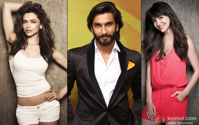 Deepika Padukone, Ranveer Singh and Anushka Sharma