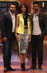 Raj Kundra, Shilpa Shetty and Harman Baweja promote 'Dishkiyaoon' on the sets of 'Comedy Nights With Kapil'