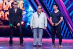 Jackie Shroff, Satish Kaushik and Sharman Joshi during the promotion of film 'Gang Of Ghosts' on the sets of 'Boogie Woogie'