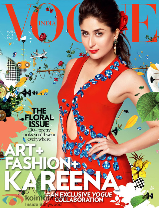 Kareena Kapoor Khan On Vogue Cover March 2014 Issue