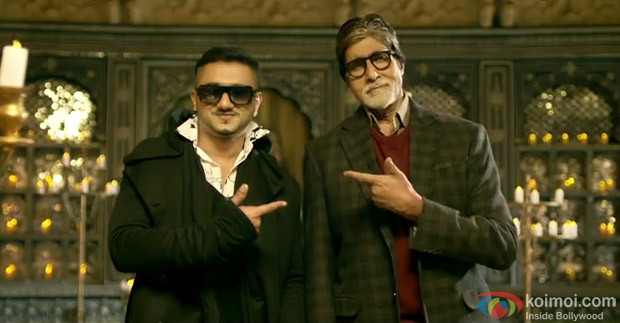 Honey Singh and Amitabh Bachchan in a still Movie 'Bhoothnath Returns'