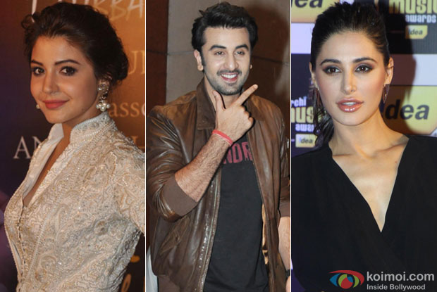 Anushka Sharma, Ranbir Kapoor and Nargis Fakhri