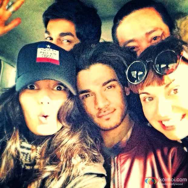 Athiya Shetty and Sooraj Pancholi On The Sets Of 'Hero'