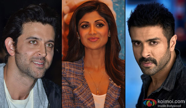 Hrithik Roshan, Shilpa Shetty and Harman Baweja 