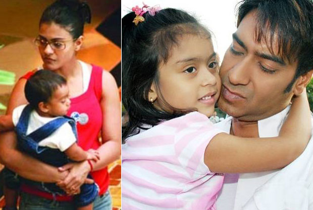 Ajay Devgn and Kajol with kids