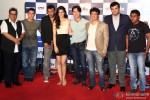 Subhash Ghai, Aamir Khan, Jackie Shroff, Kriti Sanon, Tiger Shroff, Sajid Nadiadwala, Siddharth Roy Kapur and Sabbir Khan during the trailer launch of 'Heropanti'