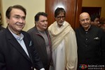 Randhir Kapoor, Rishi Kapoor and Amitabh Bachchan during the launch of Prem Chopra's Autobiography