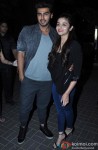 Arjun Kapoor and Alia Bhatt during the promotion of film '2 States' in Thane Pic 1