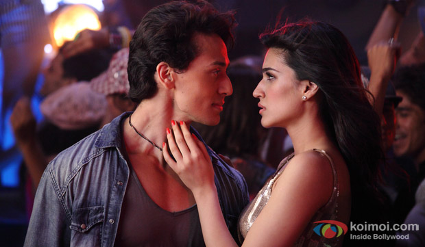 Tiger Shroff and Kriti Sanon in a still from movie ‘Heropanti’